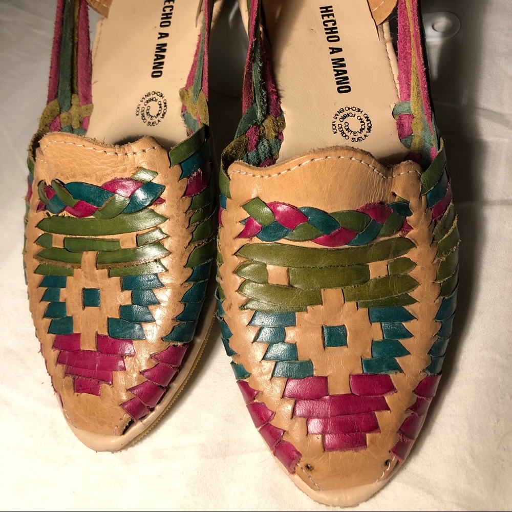Mexican Artesanal “huaraches” or flats.